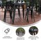 Flash Furniture 31.5 SQ Bar Top Table Black Poly Top/Black Frame JJ-T14619H-80-BKBK-GG - alternate 3